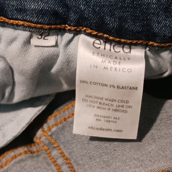NEW Etica Denim Anya High Rise Modern Flare Jeans Northport Size 32‎ Raw Hem - Picture 14 of 16